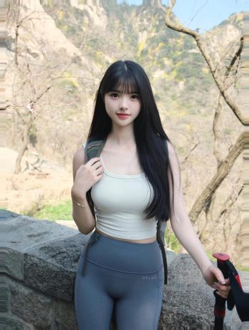 图片[9]-爱爬山的瑜伽裤MM，太甜美了！~-图好看