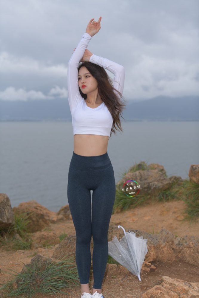 深蓝色瑜伽裤甜美女孩 J1320 514P2V-17.5GB-图好看