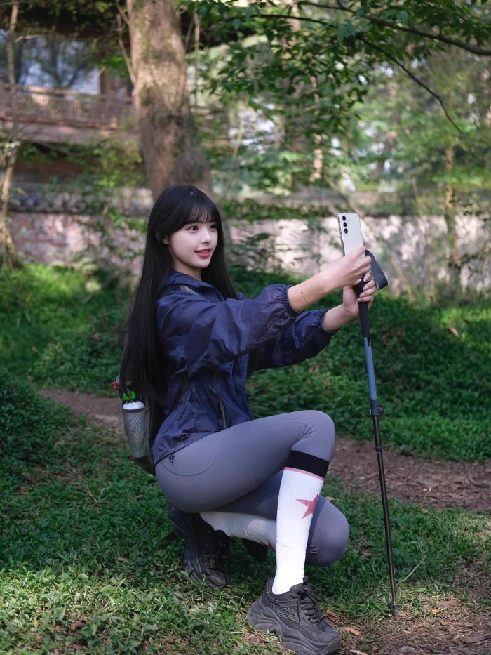 爱爬山的瑜伽裤MM，太甜美了！~-图好看