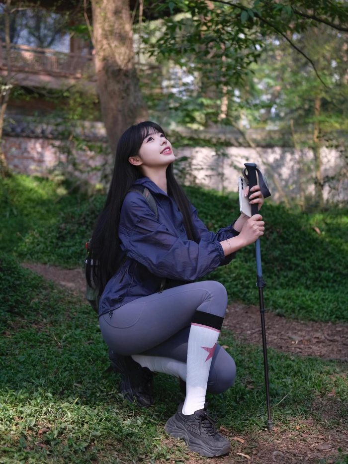 爱爬山的瑜伽裤MM，太甜美了！~-图好看