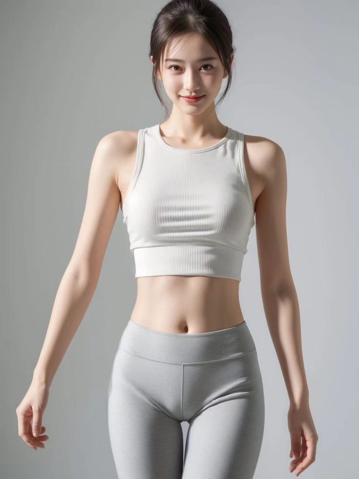 AI瑜伽裤清纯妹子系列图-图好看