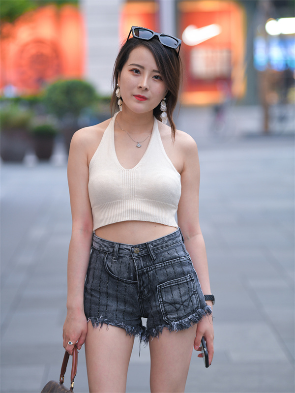 图片[4]-牛仔短裤与连衣裙的对比（53P）-图好看